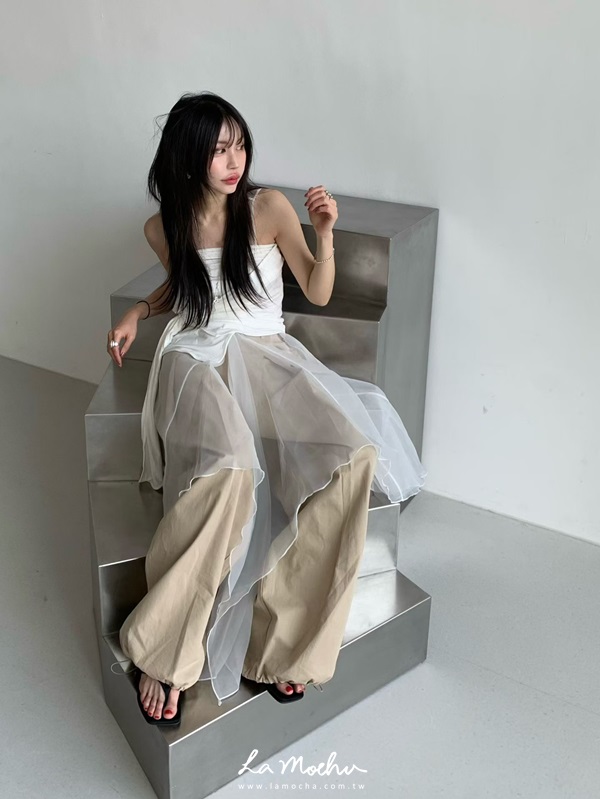 扭結彈性平口背心